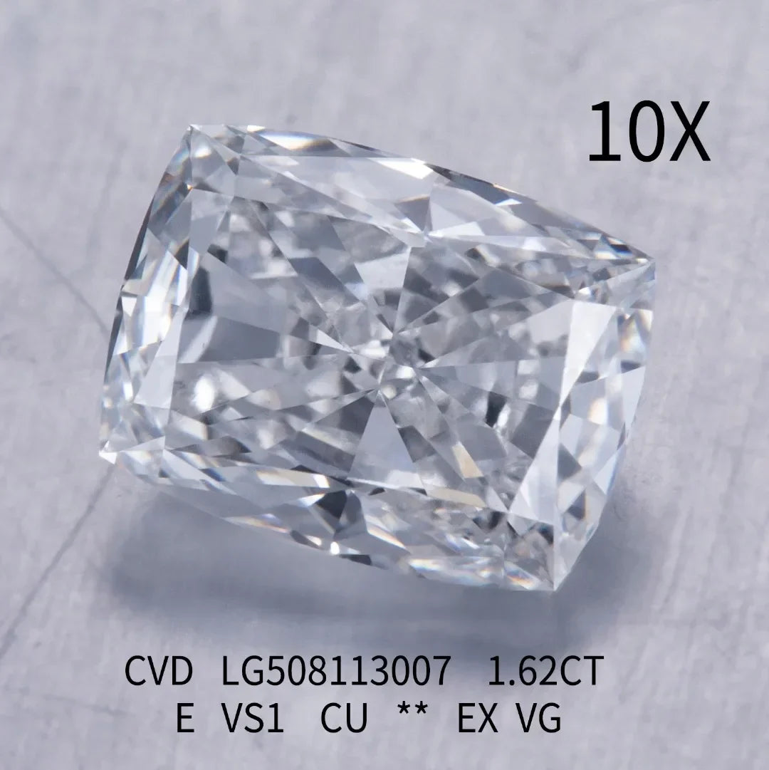 1ct 1.5ct  2ct 2.5 3ct 5ct HPHT CVD Diamond  IGI Certificate Cushion cut lab grown diamonds